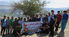 تصاویر/درختکاری دانش آموزان مدرسه امام خمینی بوشهر بر فراز کوه تاور