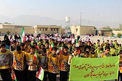تصاویر/ راهپیمایی ۱۳ آبان در شهر بوشکان