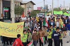 تصاویر/ مراسم باشکوه راهپیمایی ۲۲ بهمن ماه در شهر بوشکان با حضور پرشور مردم