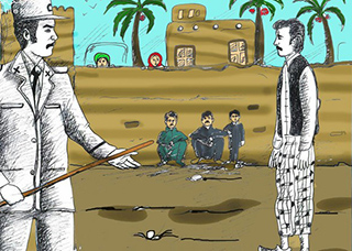 مرد خاکستری ! روایتی تاریخی از حضور یزدان پناه در پاسگاه طلحه+عکس و کاریکاتور