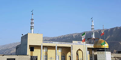 تصاویر:نصب گلدسته های مسجد جامع طلحه