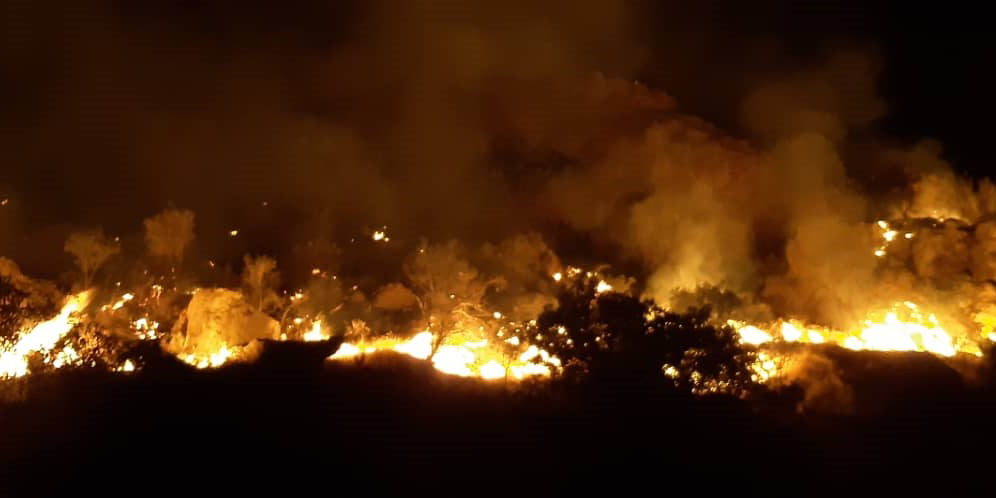 آتش سوزی در مراتع کوه “برچک” طلحه وارد روز دوم شد